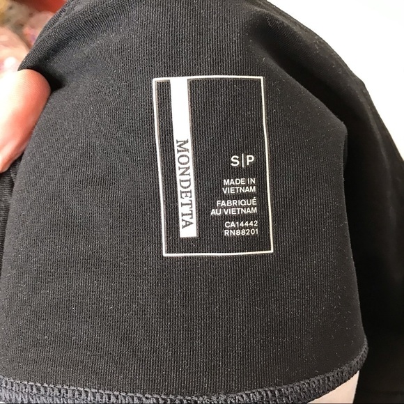 Mondetta Small Petite Athletic Active Pants Black Tie Dye Yoga Stretch Long Knit - Picture 7 of 9